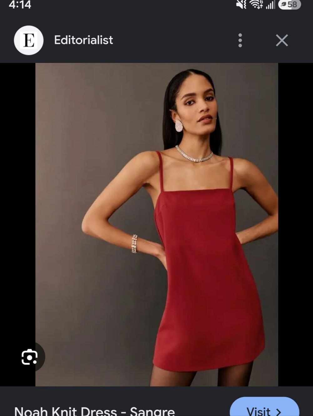 Reformation Noah Knit Red Slip Mini Dress